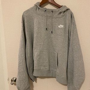 Nike Essentials Fleece side-zip hoodie gray